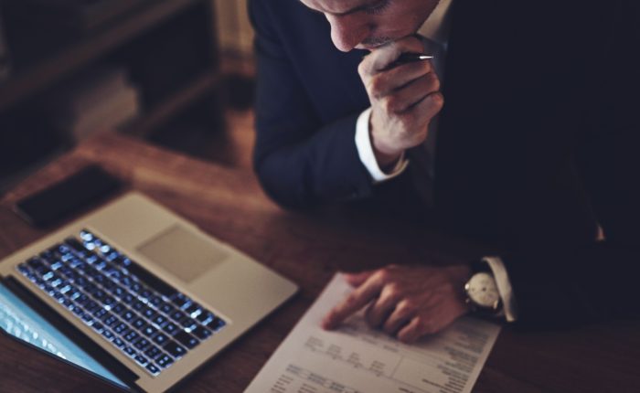 Accountant Reviewing Financial Numbers